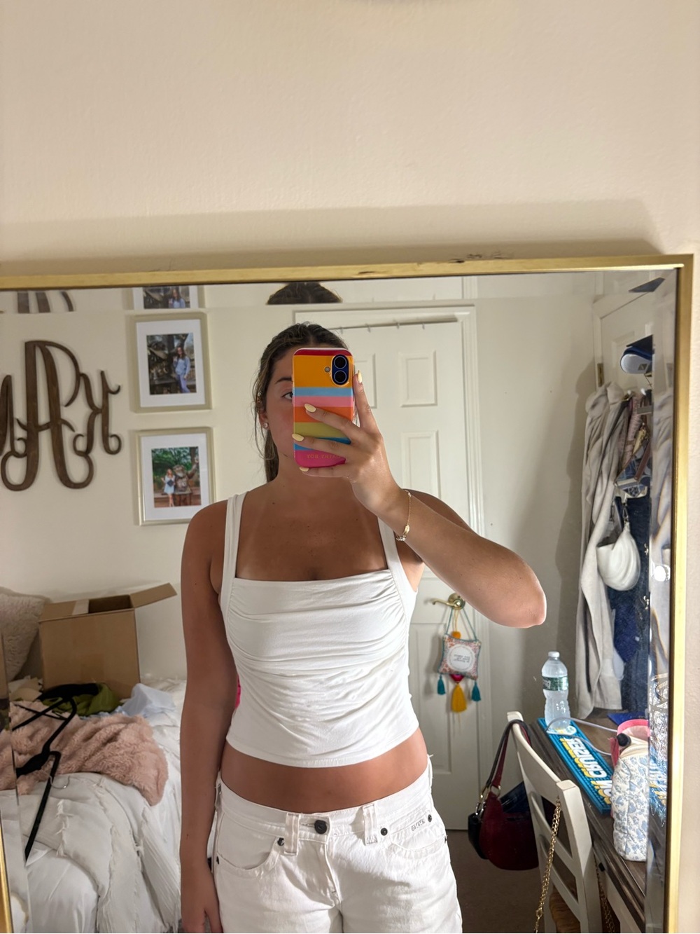 Forever 21 White Square-Neck Ribbed Tank - Picture 2 of 3